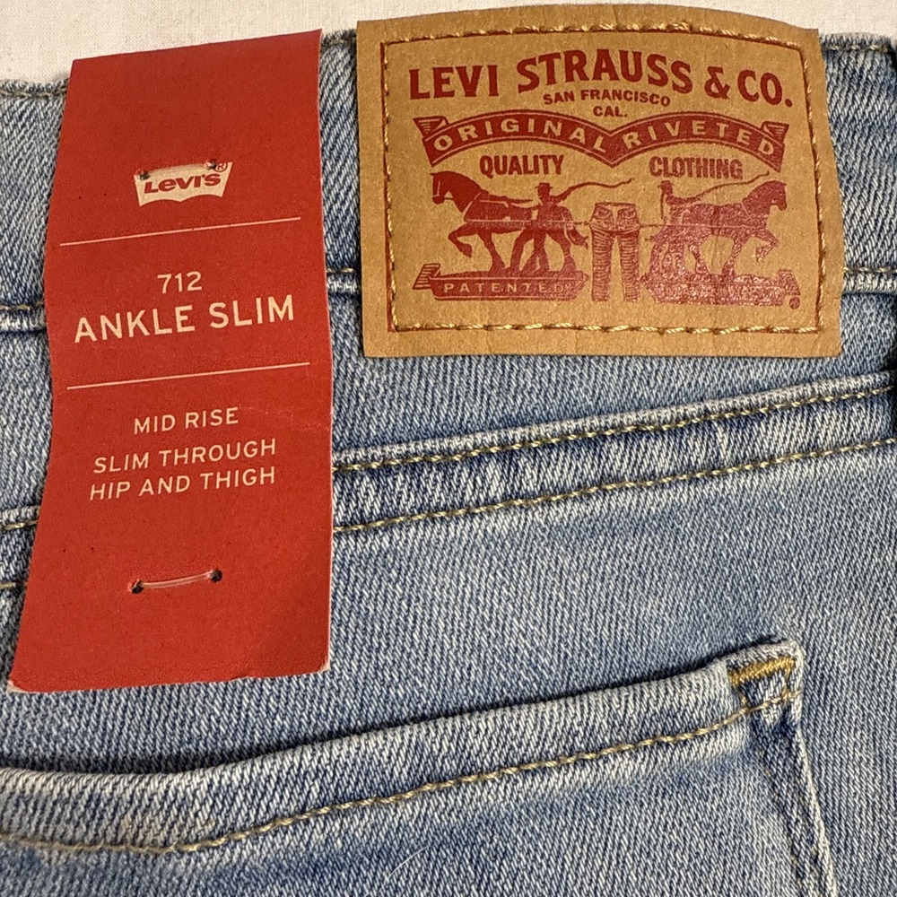 JEANS SLIM FIT Levi Strauss WOMENS 32X30 Stretch 712 Denim NWT - Picture 9 of 10